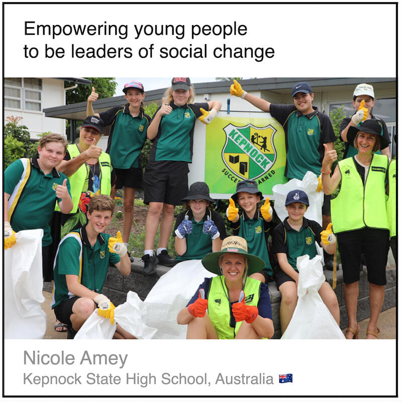 Download PDF: Empowering young people to be leaders of societal change by Nicole Amey (Kepnock State High School, Australia).